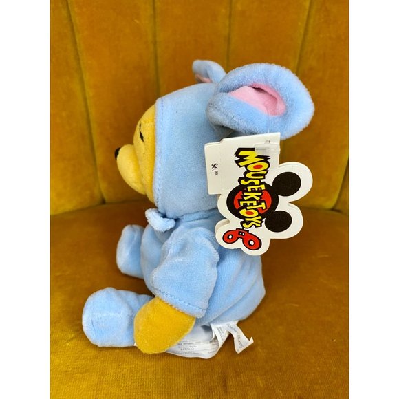 DISNEY EASTER BUNNY POOH - 1999 - Mini Bean Bag 8" - NWT Pooh Plush Mouseketoys - Picture 4 of 8